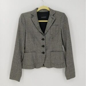 Club Monaco Black & White Hounds Tooth Plaid Classic 3 Pocket Blazer Size 2